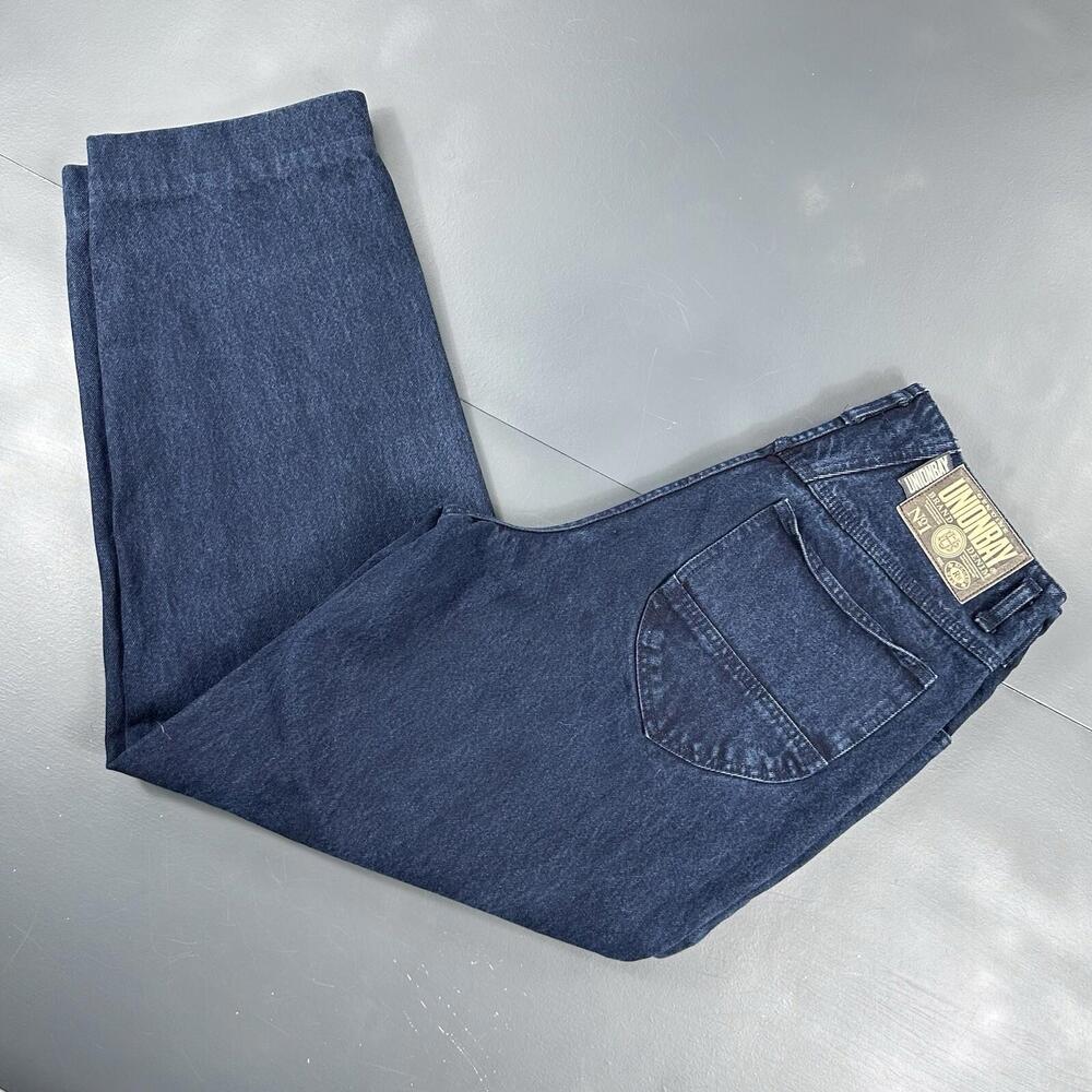 VTG Union Bay Jeans Mens 32x32 Blue Wide Leg Hip Hop Baggy Skate Grunge 90s